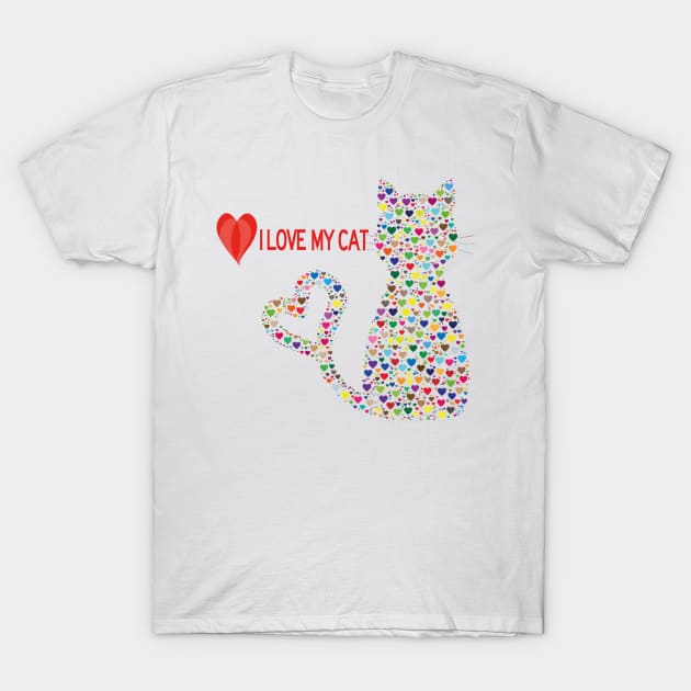 i love my cute cat T-Shirt by TOPTshirt